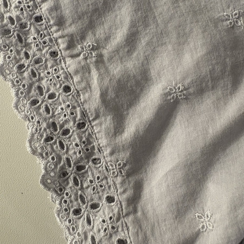 Universal Thread Light Gray Eyelet Mini Dress Wit… - image 7